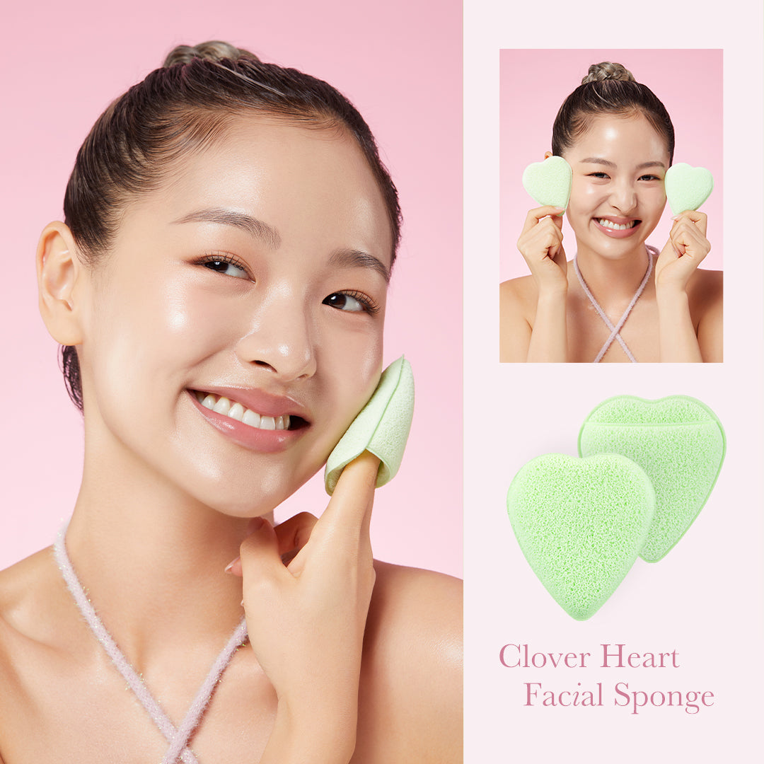 Clover Heart Facial Sponge - Routine Made Elegant
