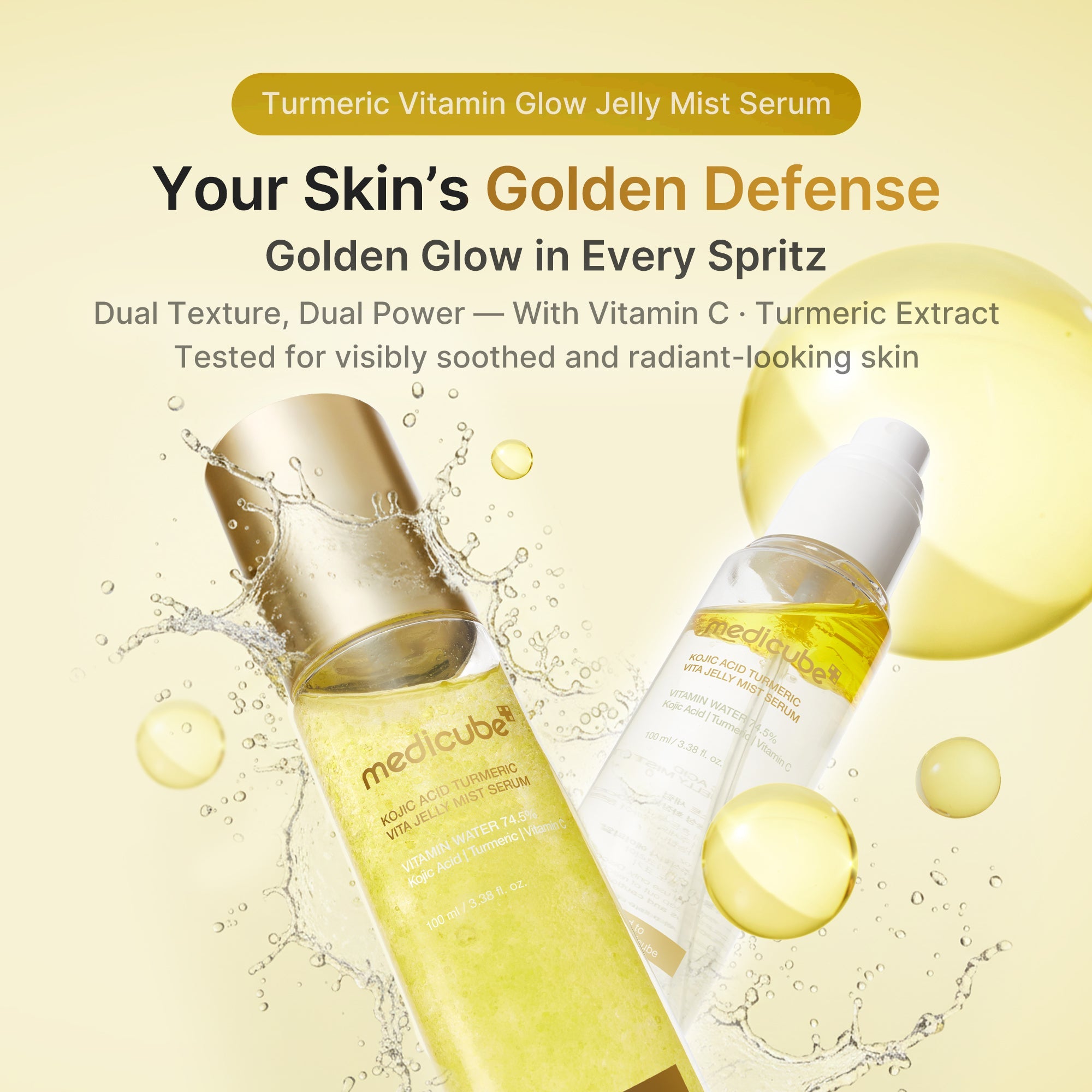 Kojic Acid Turmeric Vitamin Gold Jelly Mist Serum - Modern Face Care Style