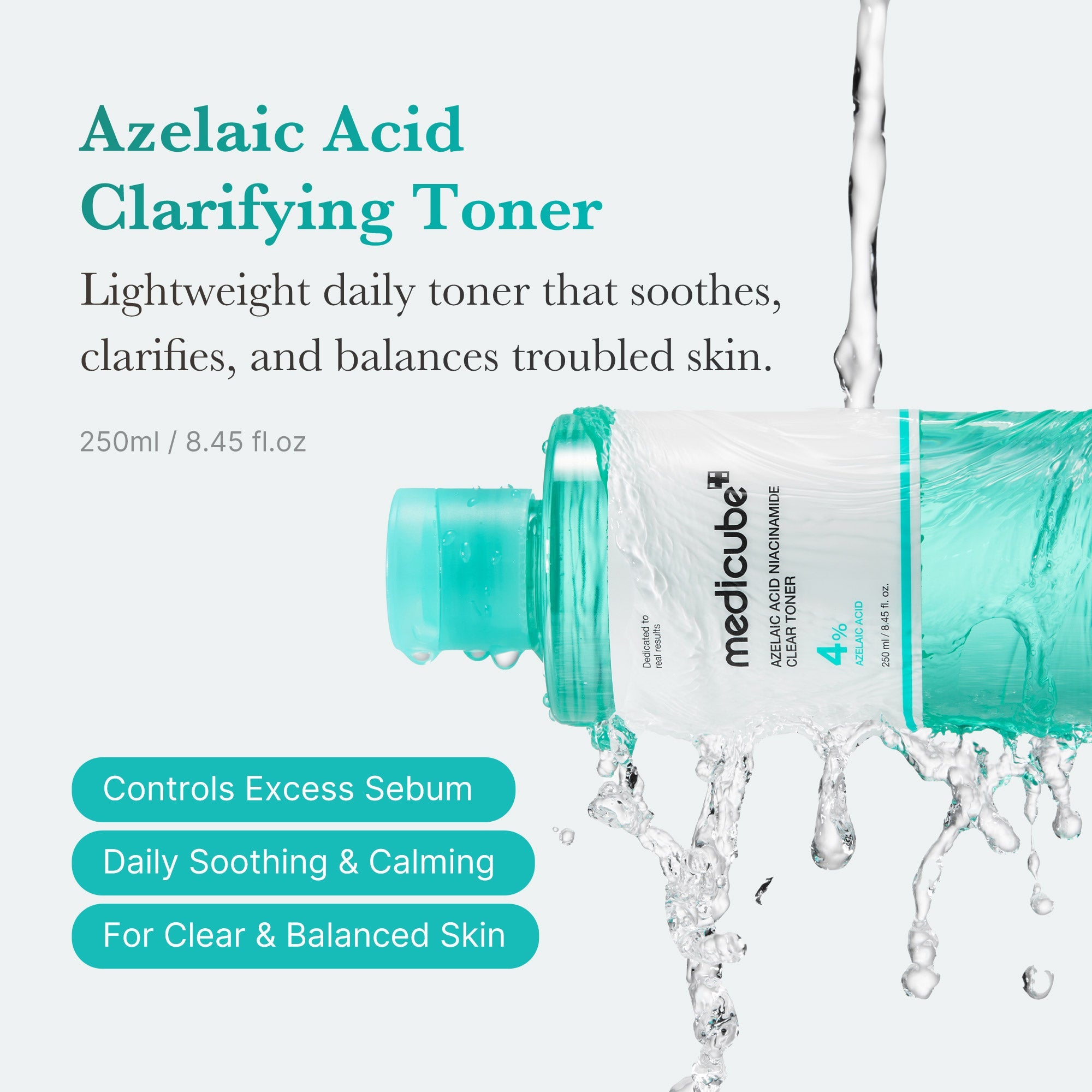 Azelaic Acid Niacinamide Clarifying Toner - Designed for Medicube Days