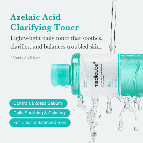 Azelaic Acid Niacinamide Clarifying Toner - Designed for Medicube Days