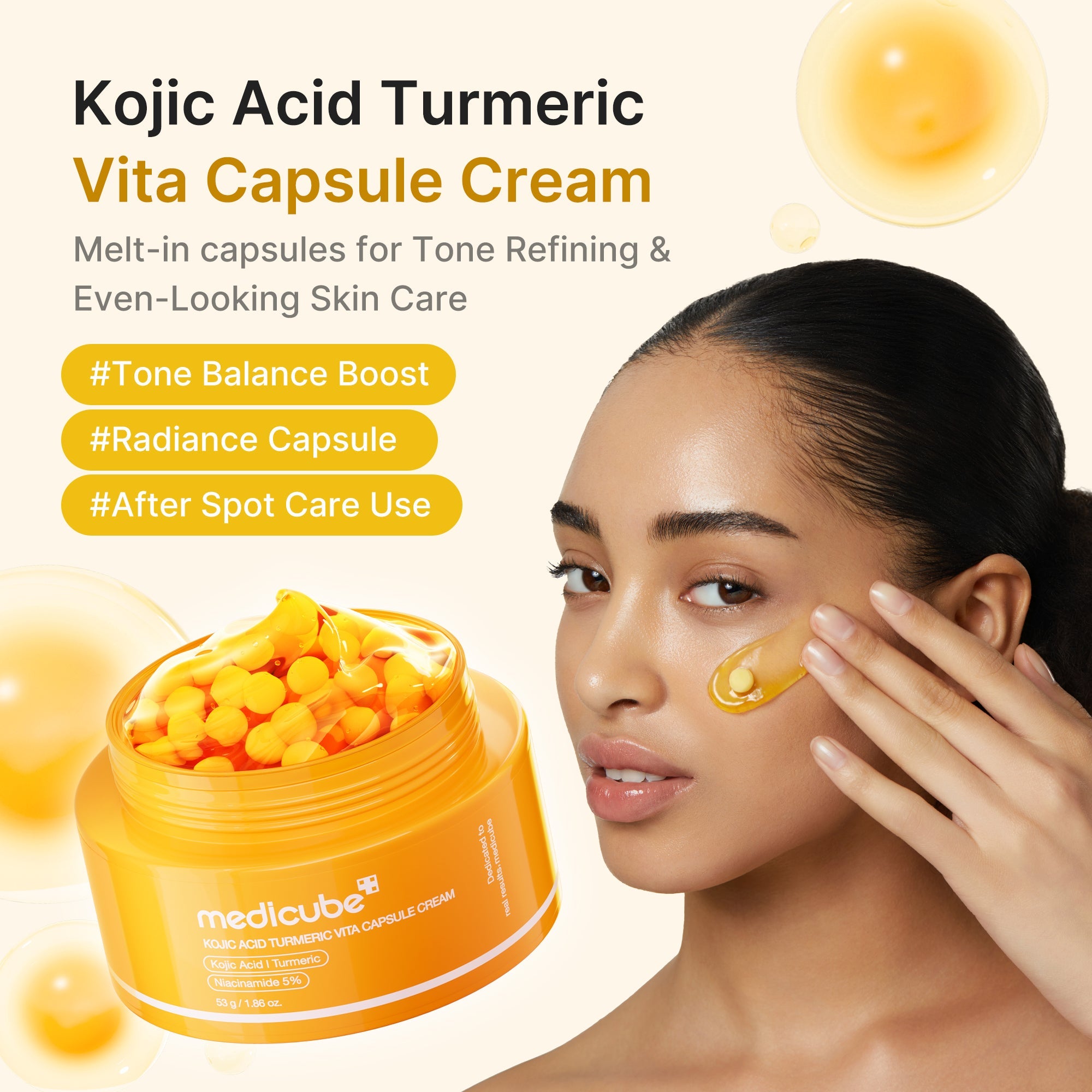 Kojic Acid Turmeric Vita Capsule Cream - Quiet Glow Style
