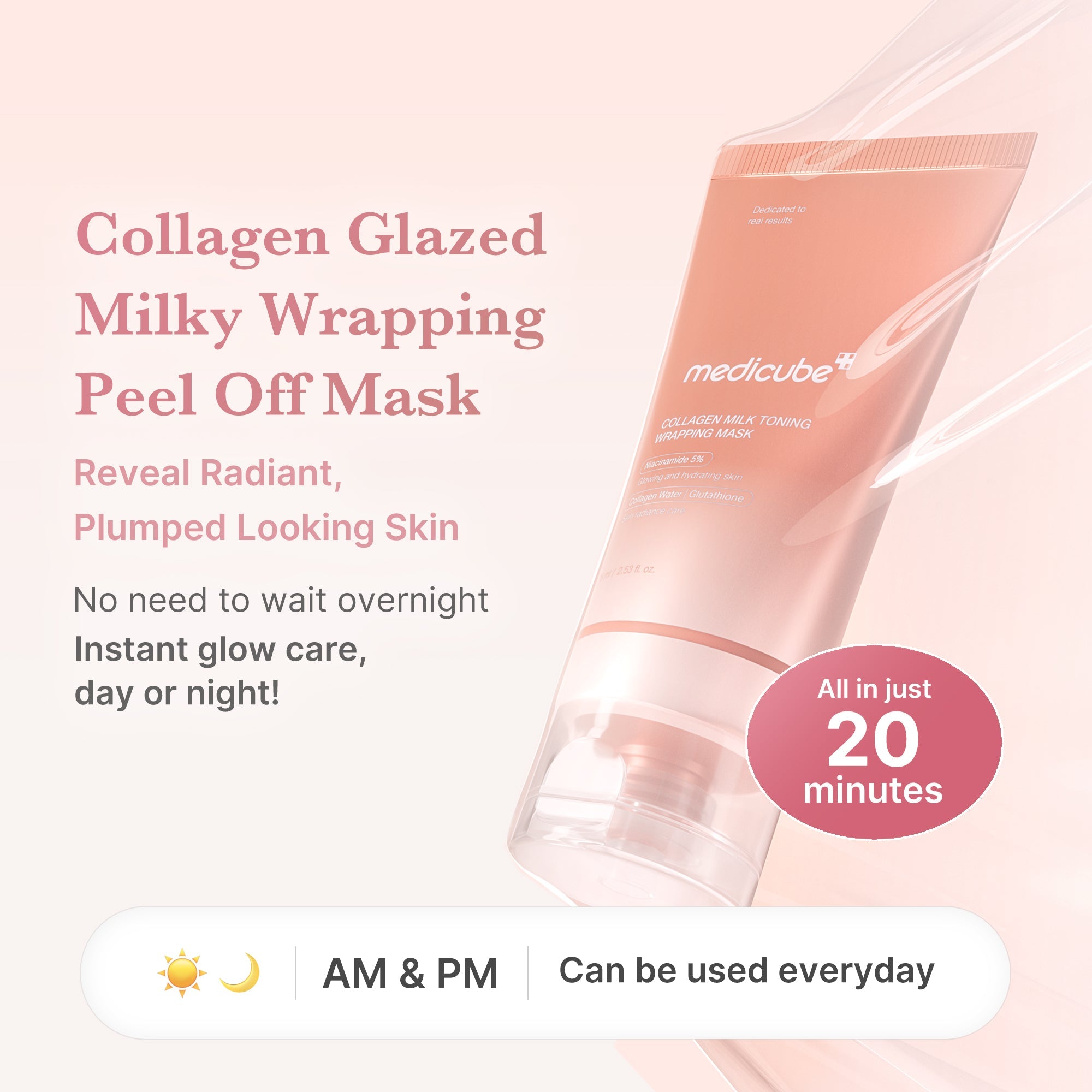 Collagen Milky Glow Daytime Wrapping Mask - Clean Feel Skin Care