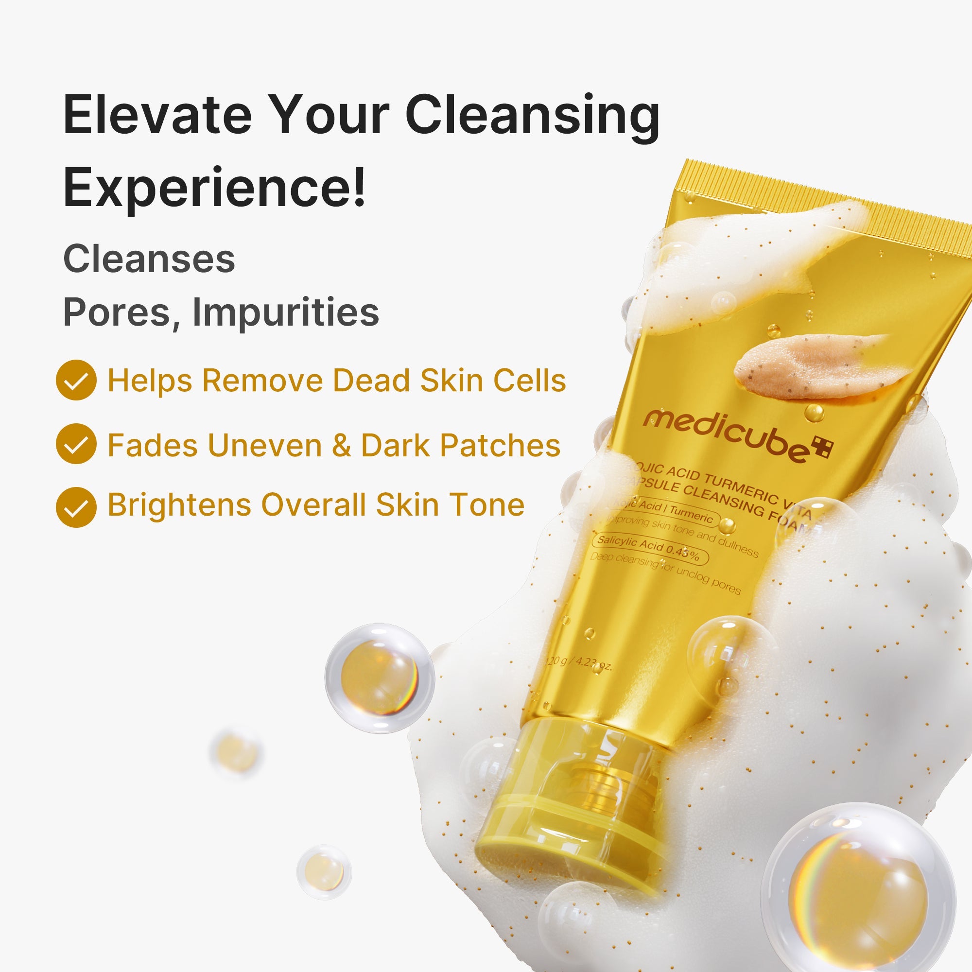 Kojic Acid Turmeric Vita Capsule Foam Cleanser - Polished Face Care Style