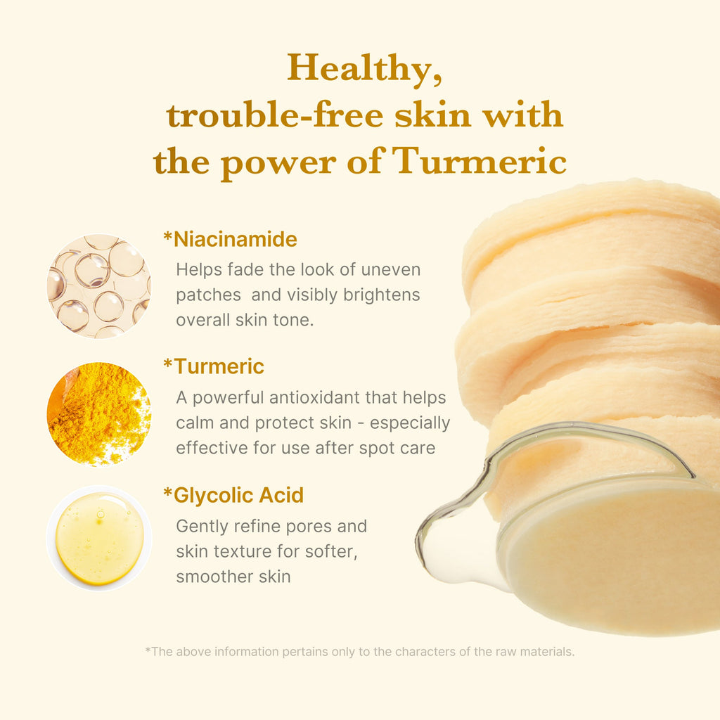 Kojic Acid Tumeric Toner Pad - The Glow Care Edit