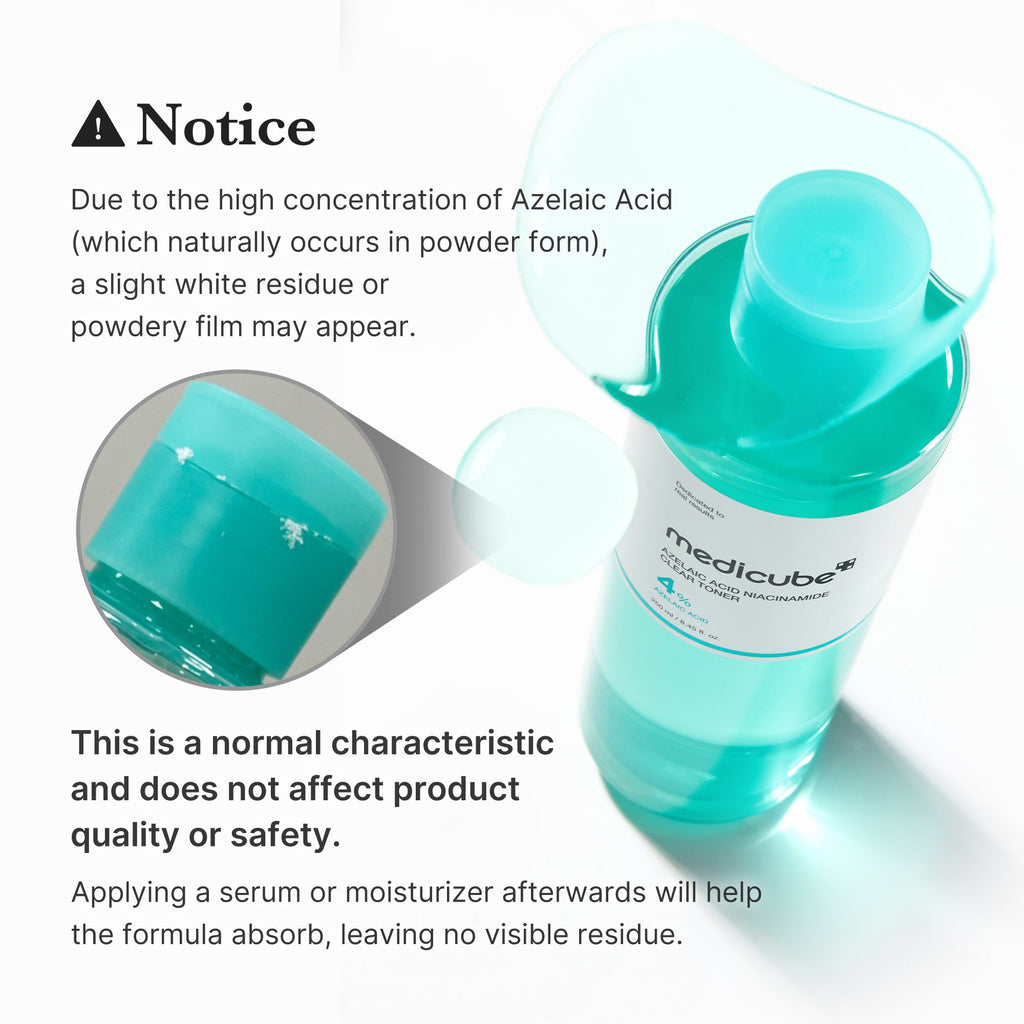 Azelaic Acid Niacinamide Clarifying Toner - Designed for Medicube Days