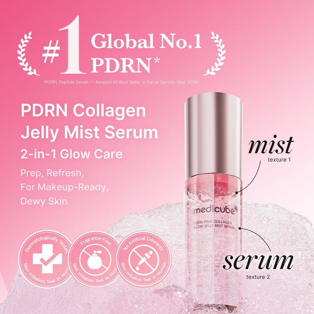 PDRN Pink Collagen Glow Jelly Mist Serum - Smooth Glow Care