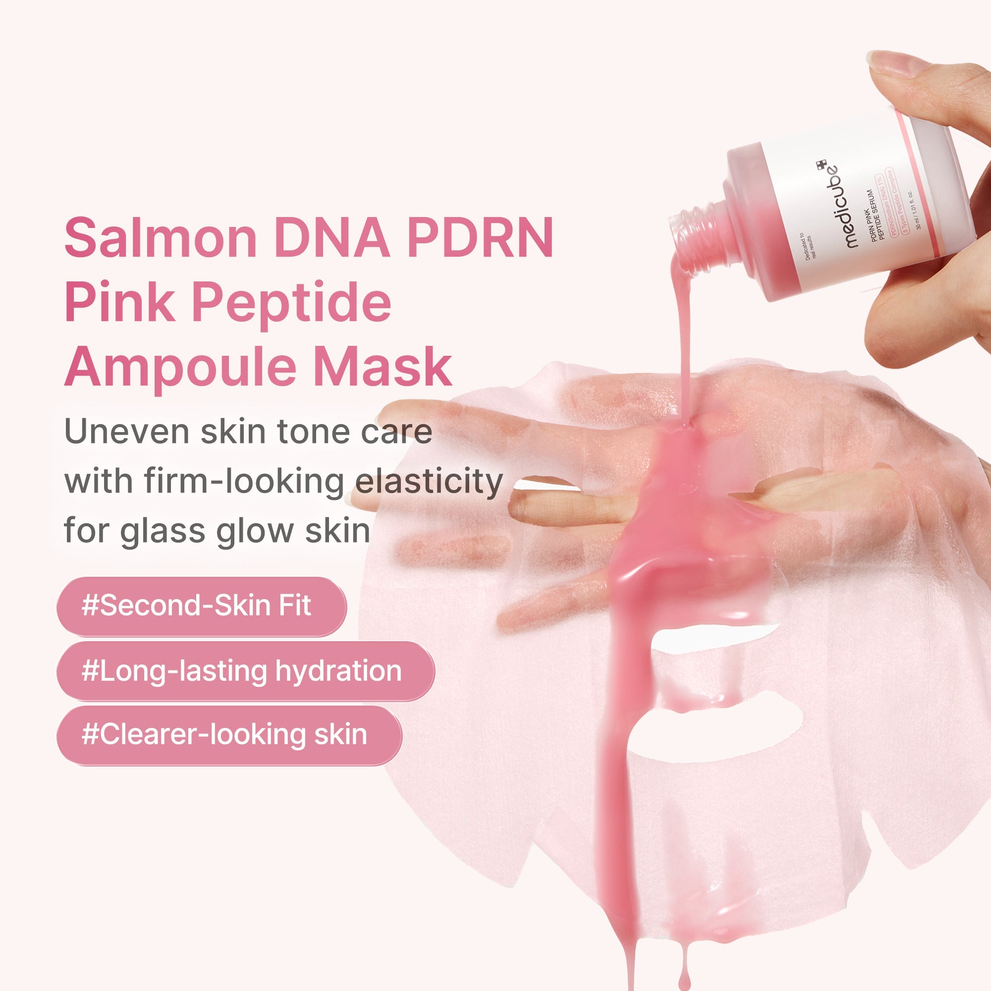 PDRN Pink Peptide Ampoule Mask - Effortless Medicube Care