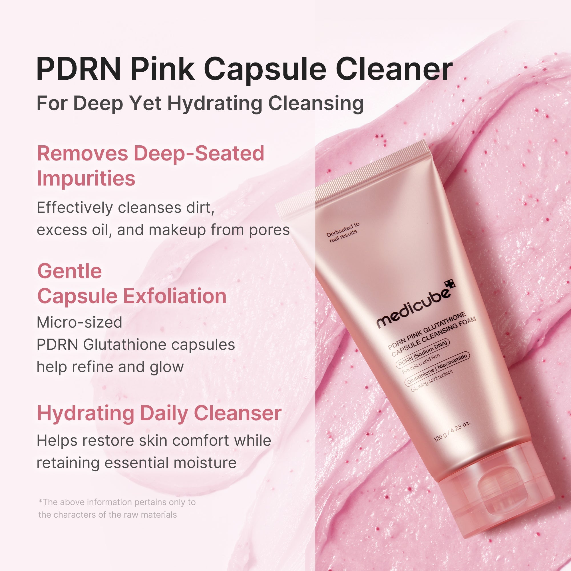 PDRN Pink Glutathione Capsule Foam Cleanser - Medicube Feel Daily