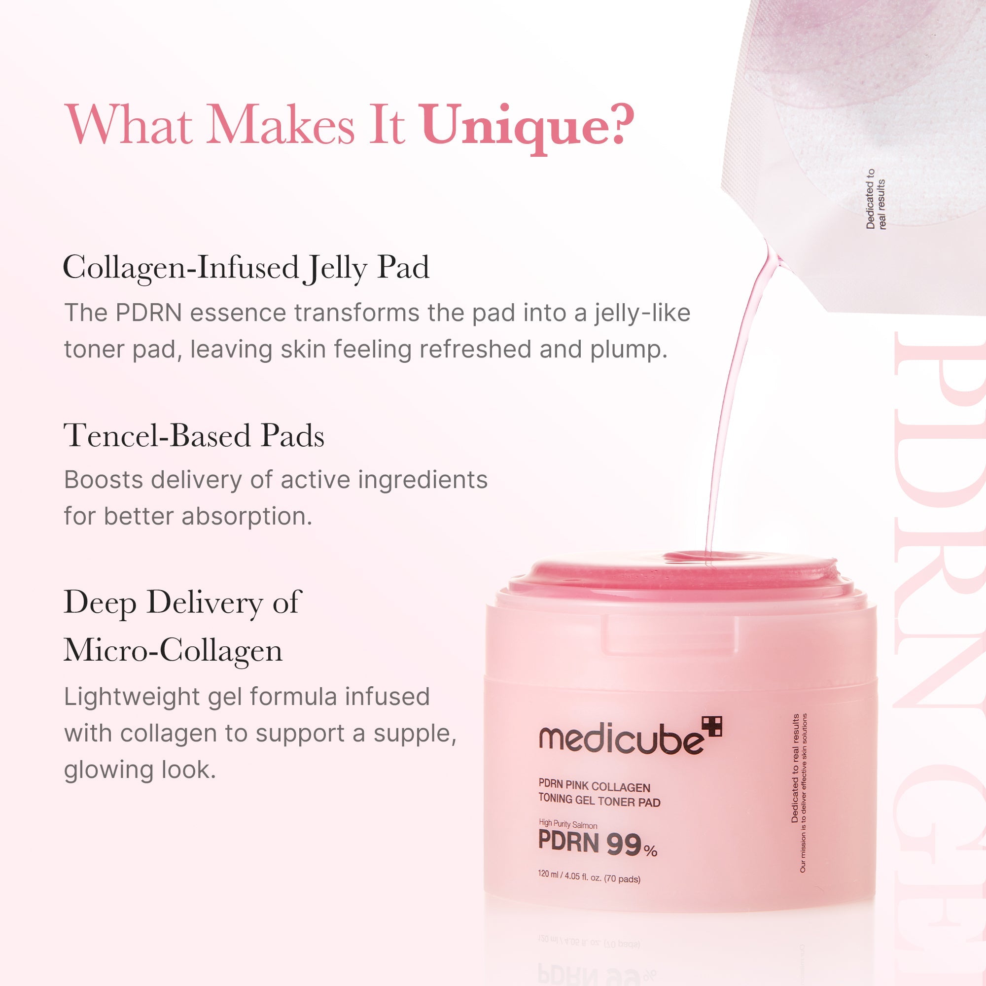 PDRN Pink Collagen Gel Toner Pad - Medicube Care Favorite