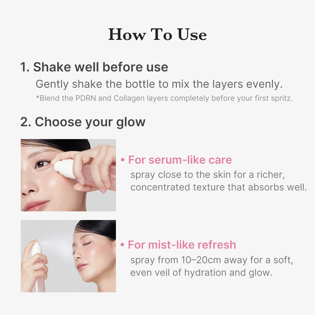 PDRN Pink Collagen Glow Jelly Mist Serum - Smooth Glow Care