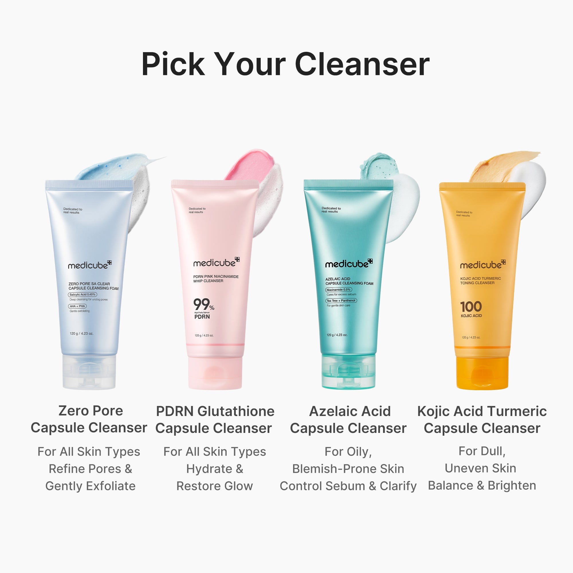 PDRN Pink Glutathione Capsule Foam Cleanser - Medicube Feel Daily